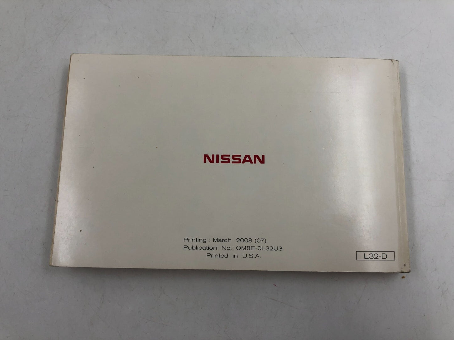 2008 Nissan Altima Owners Manual Set with Case OEM B03B32025