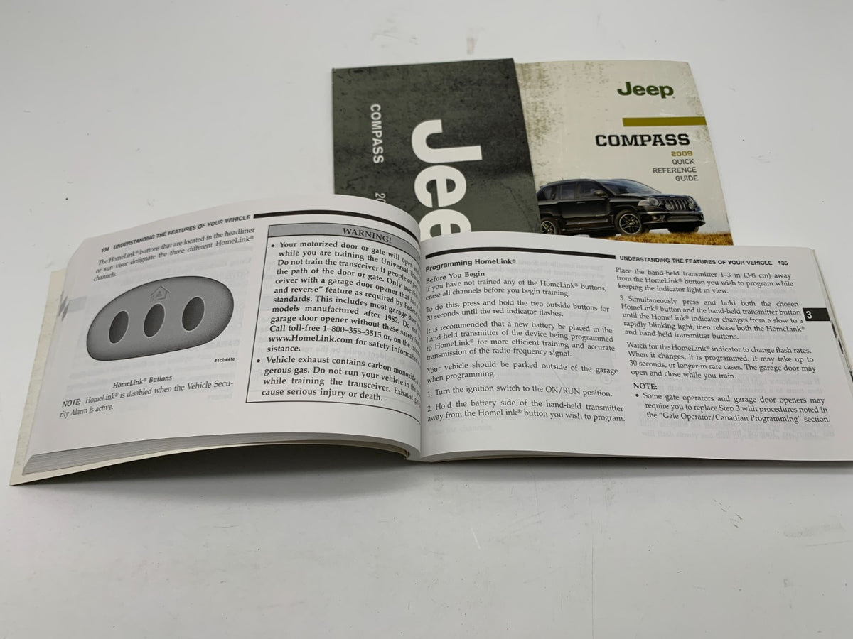 2009 Jeep Compass Owners Manual Set OEM B04B25013
