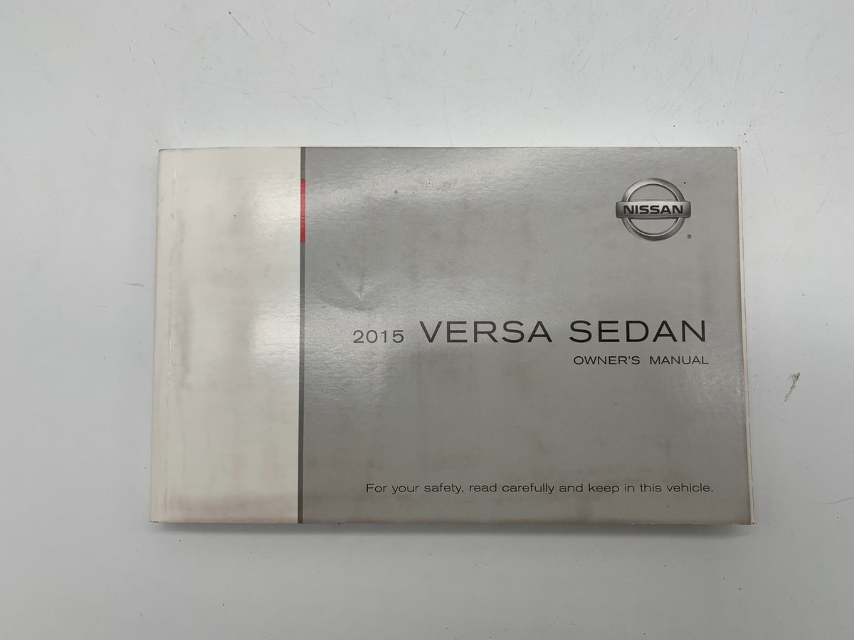 2015 Nissan Versa Sedan Owners Manual Set with Case OEM A02B56004