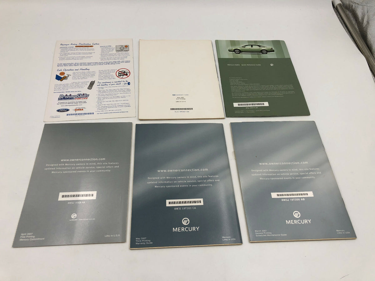 2008 Mercury Sable Owners Manual Set with Case OEM D03B58006