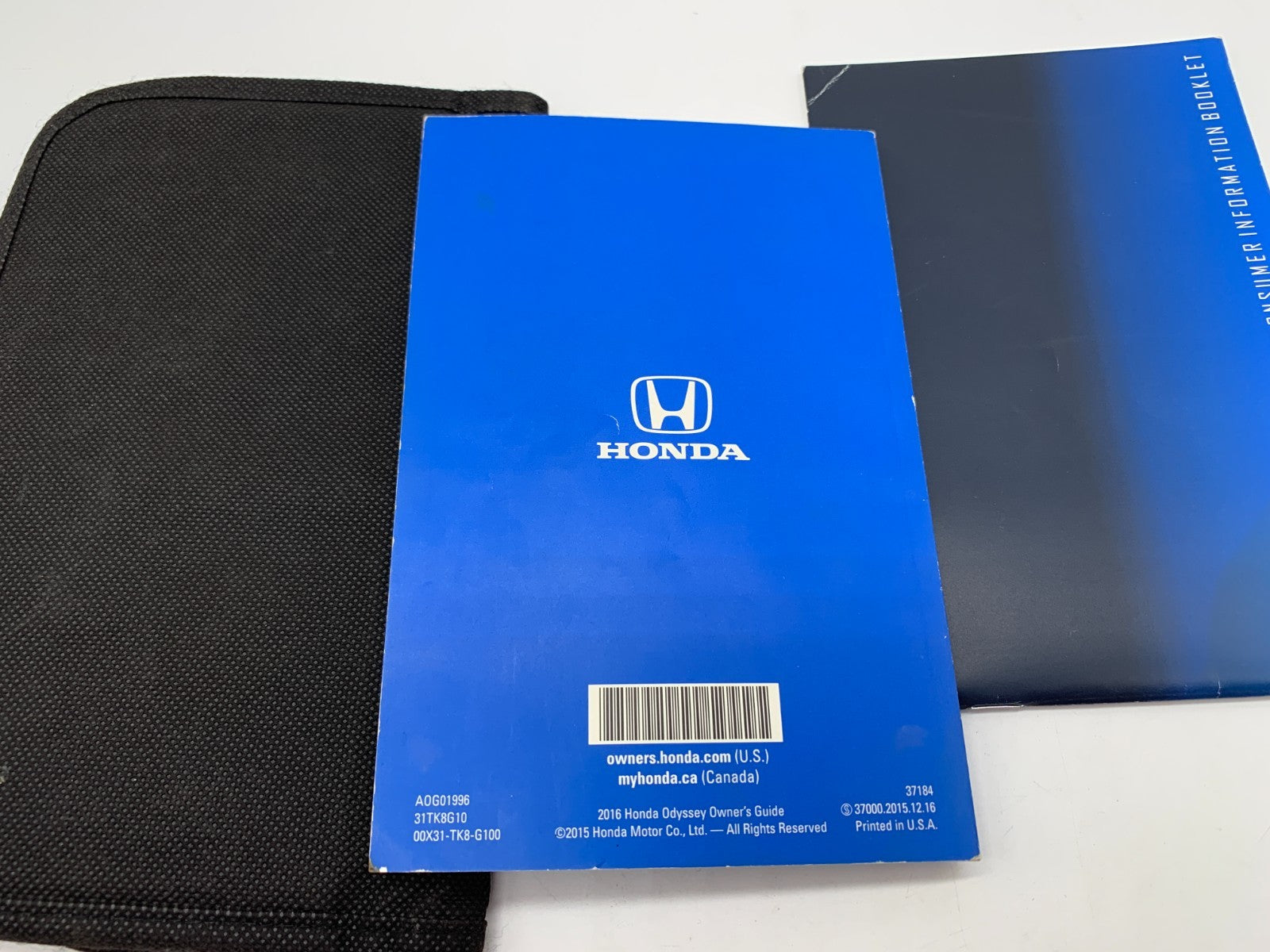 2016 Honda Odyssey Owners Manual Set with Case OEM