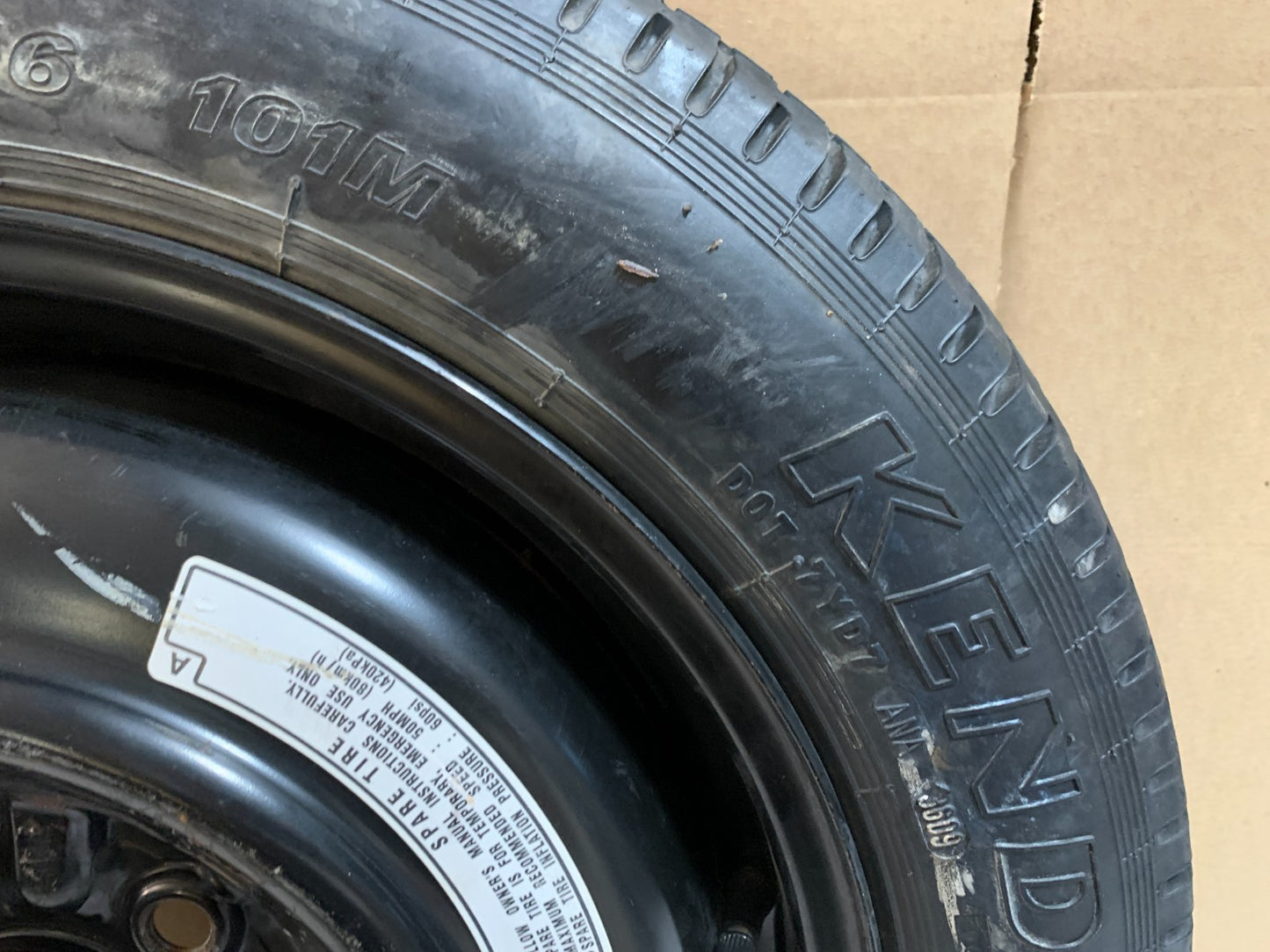 2008-2012 Honda Accord 16" Spare Tire with Jack Kit Compact Donut T135/80D16