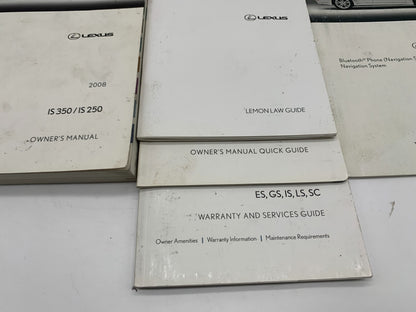 2008 Lexus IS350 IS250 Owners Manual Set with Case OEM C03B69019