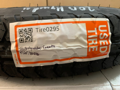 2006-2014 Hyundai Sonata 16" Spare Tire Compact Donut T125/80D16 OEM Spare