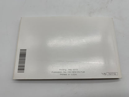 2015 Nissan Versa Sedan Owners Manual OEM E04B29066
