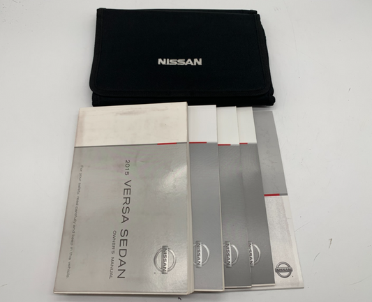 2015 Nissan Versa Sedan Owners Manual Set with Case OEM A02B56004