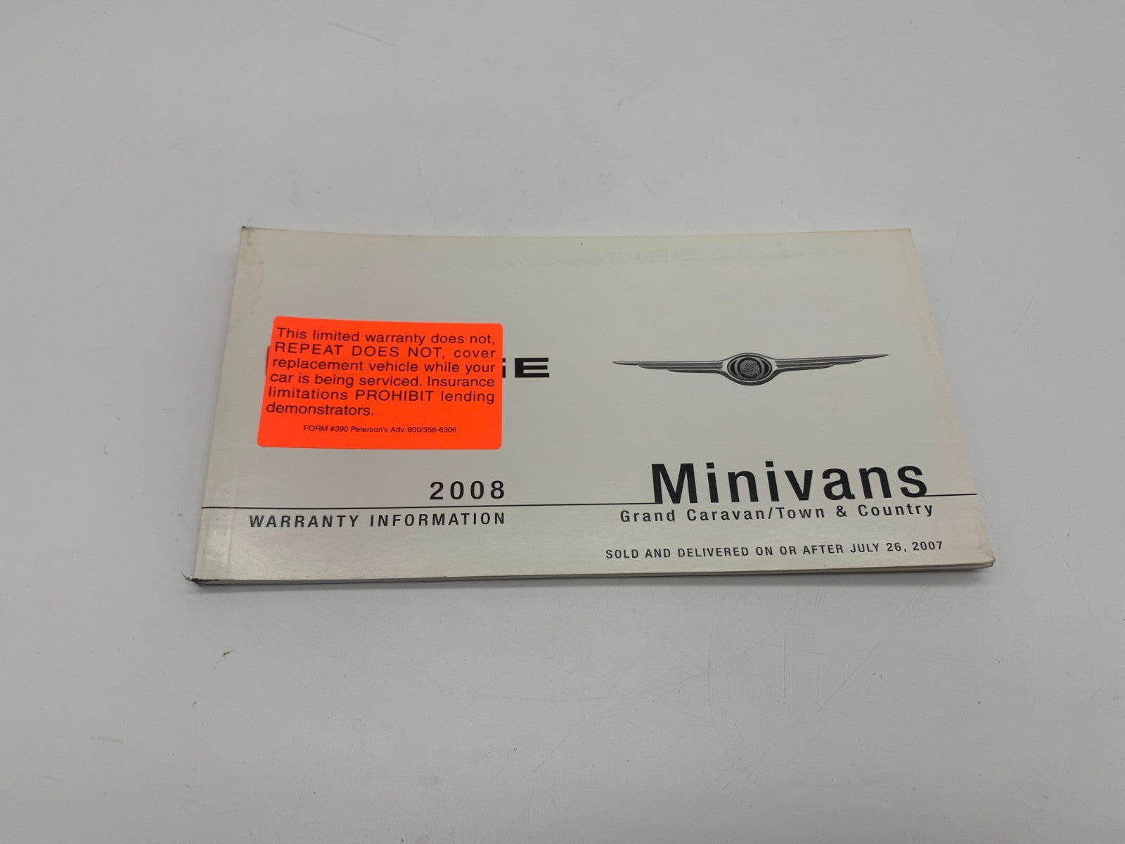 2008 Chrysler Town & Country Owners Manual Set with Case OEM