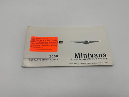 2008 Chrysler Town & Country Owners Manual Set with Case OEM
