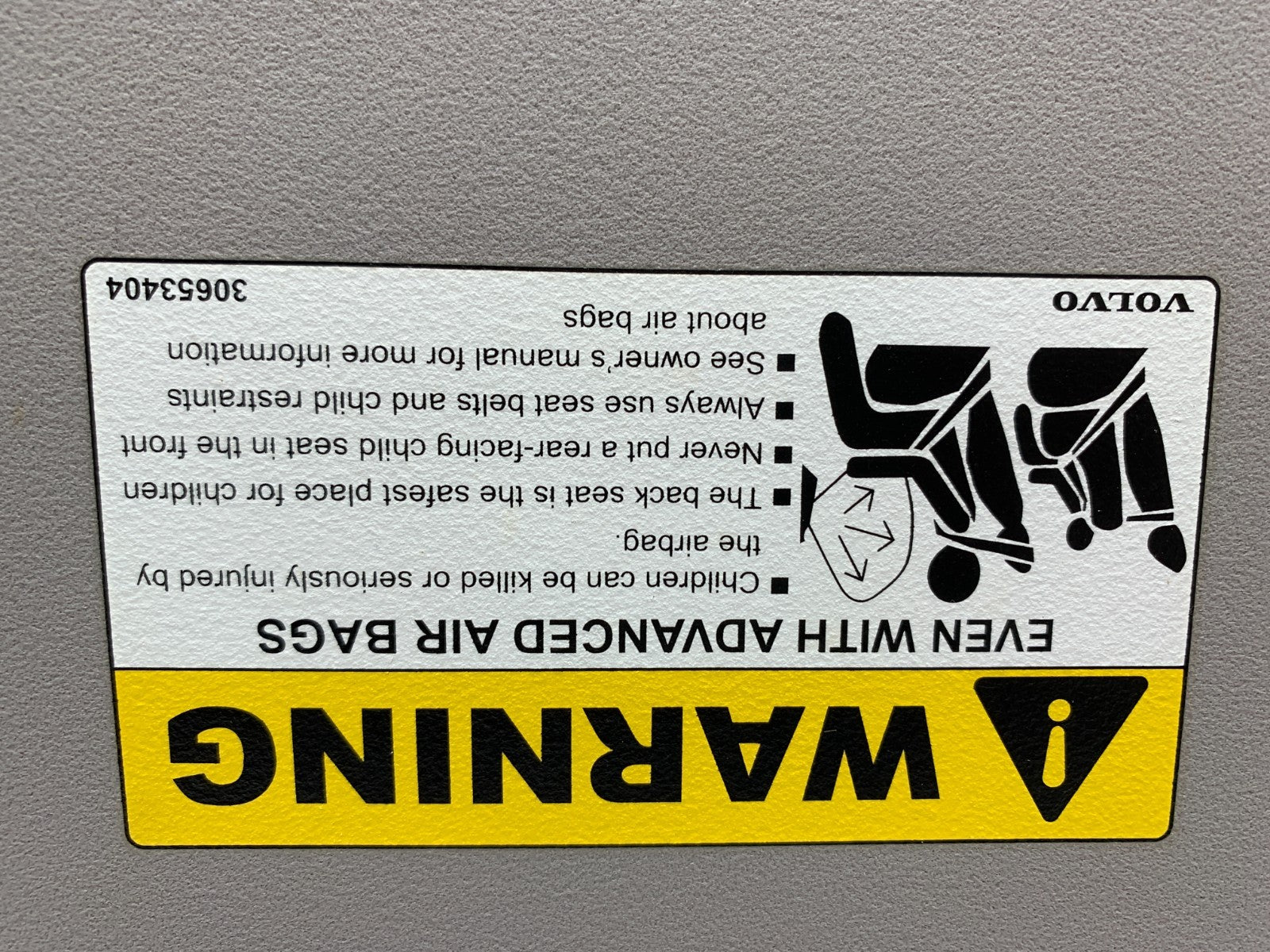 2007-2011 Volvo S40 Passenger Sun Visor Sunvisor Gray Illumination OEM A04B01009