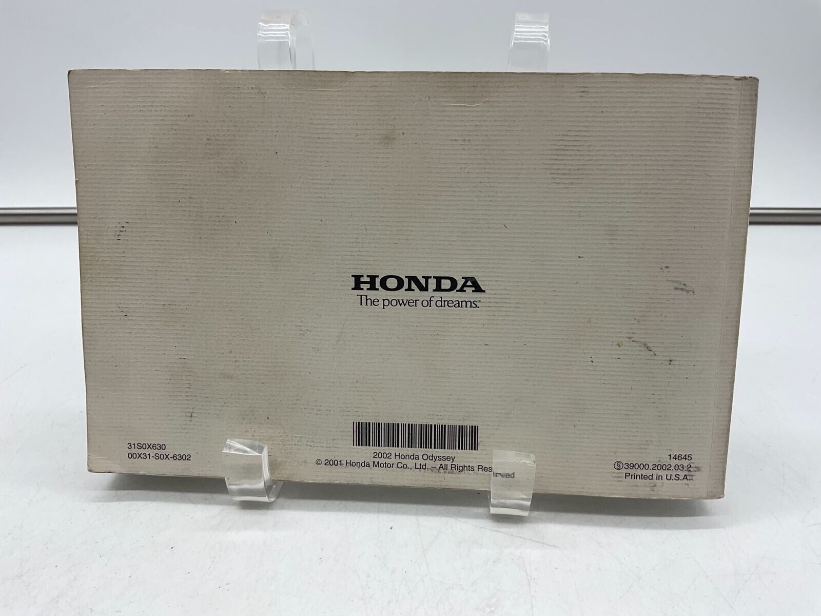 2002 Honda Odyssey Owners Manual OEM C04B41010