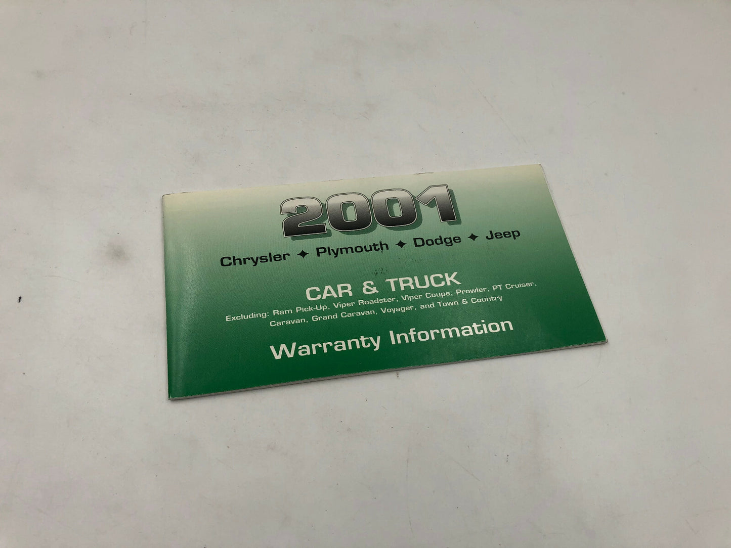 2001 Dodge Neon Owners Manual Set with Case OEM C03B67011