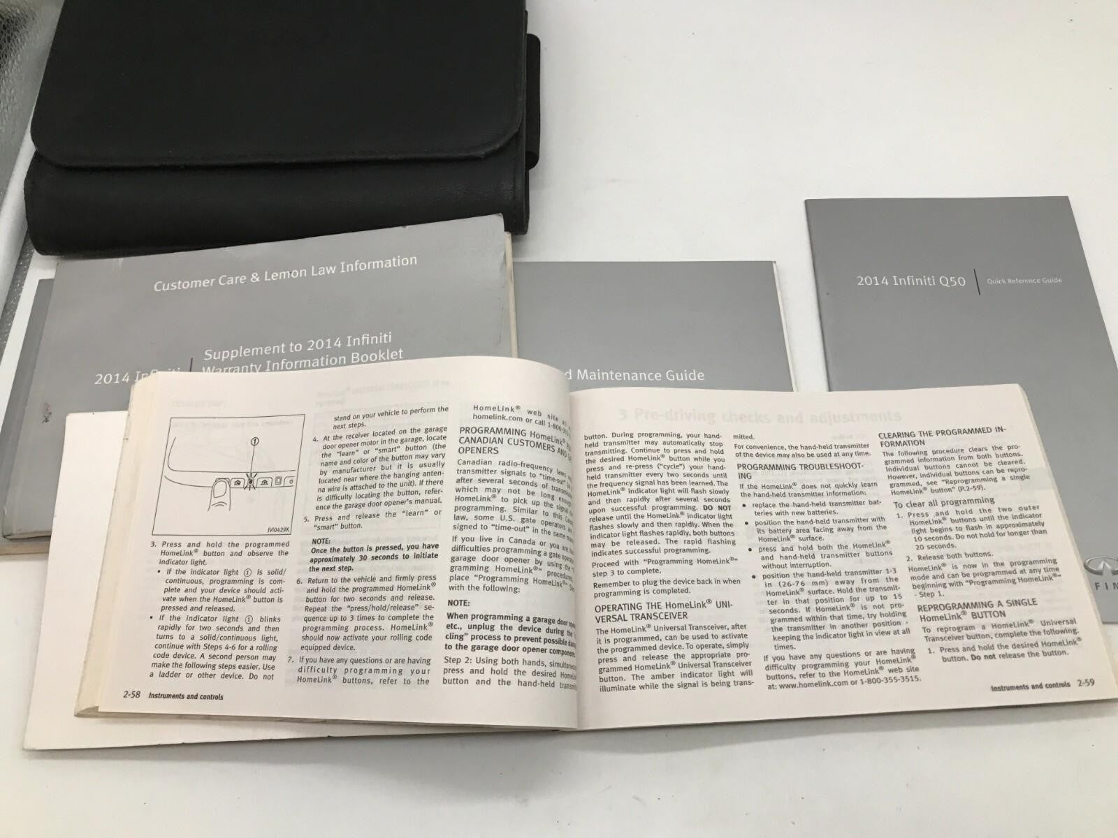 2014 Infiniti Q50 Q 50 Owners Manual Set with Case OEM D01B41066