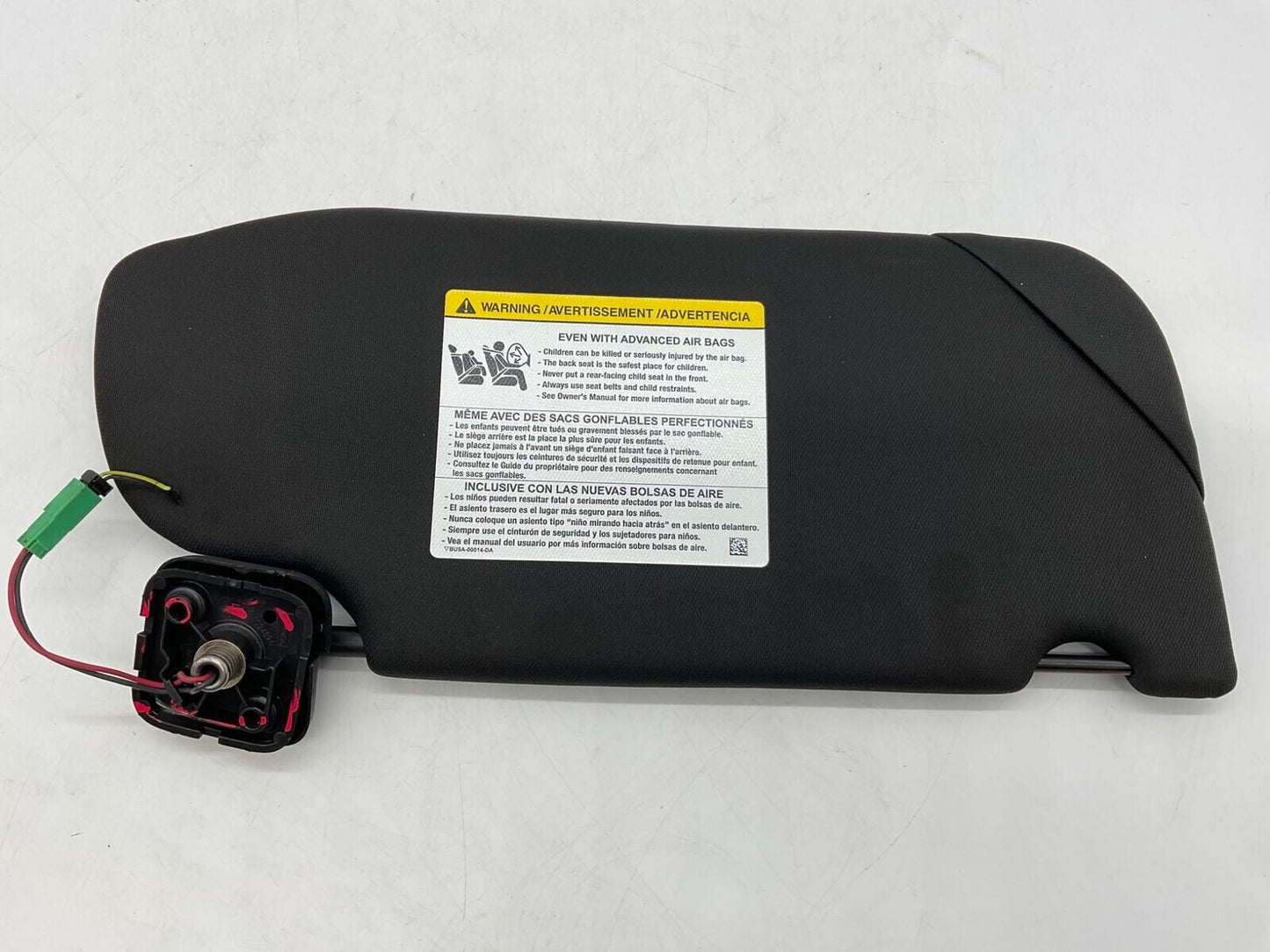 2013-2019 Ford Taurus Driver Sun Visor Charcoal Illuminated OEM E02B16084