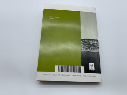 2013 Ford Escape Owners Manual Set with Case OEM R01B16007