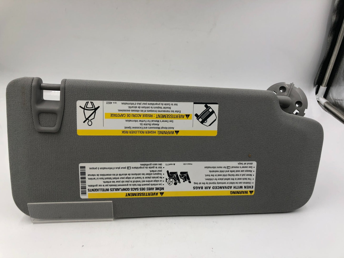 2017-2021 Chevrolet Trax Driver Sun Visor Gray OEM B02B05050