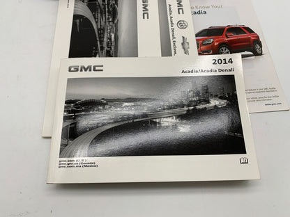 2014 GMC Acadia Denali Owners Manual Set with Case OEM B04B55051