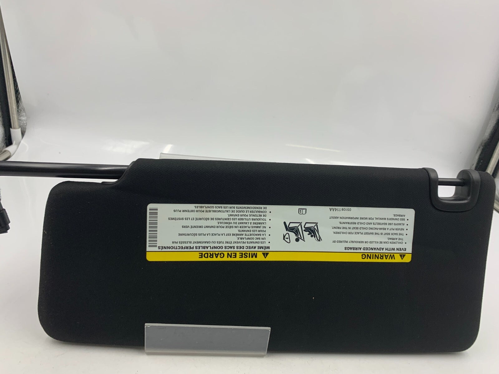 2016-2017 Chrysler 200 Sedan Passenger Sun Visor Black OEM C01B38083