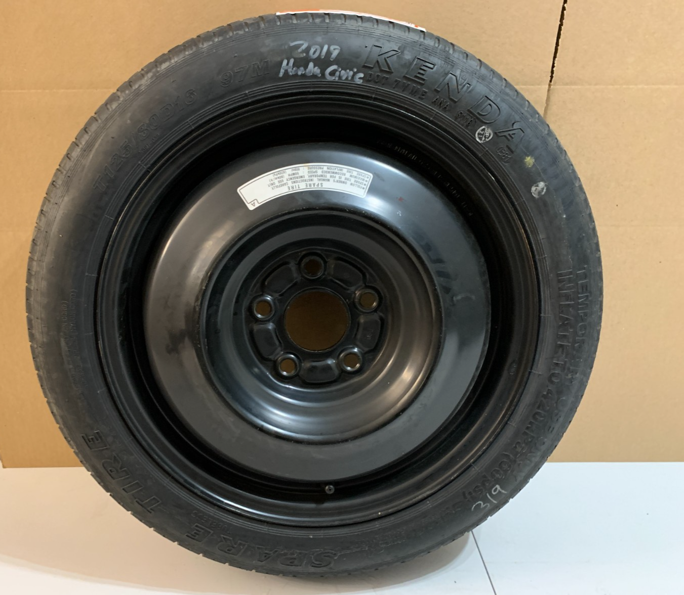 2016-2021 Honda Civic 16" Spare Tire Compact Donut OEM T125/80D16
