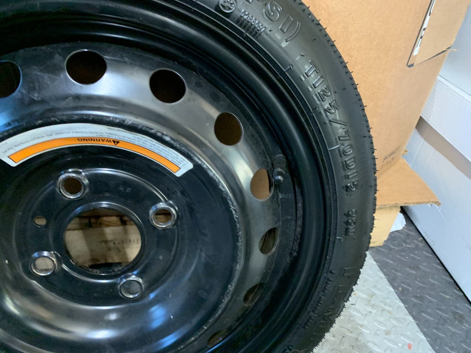 2007-2012 Nissan Versa 15" Spare Tire Wheel Compact Donut T125/70D15