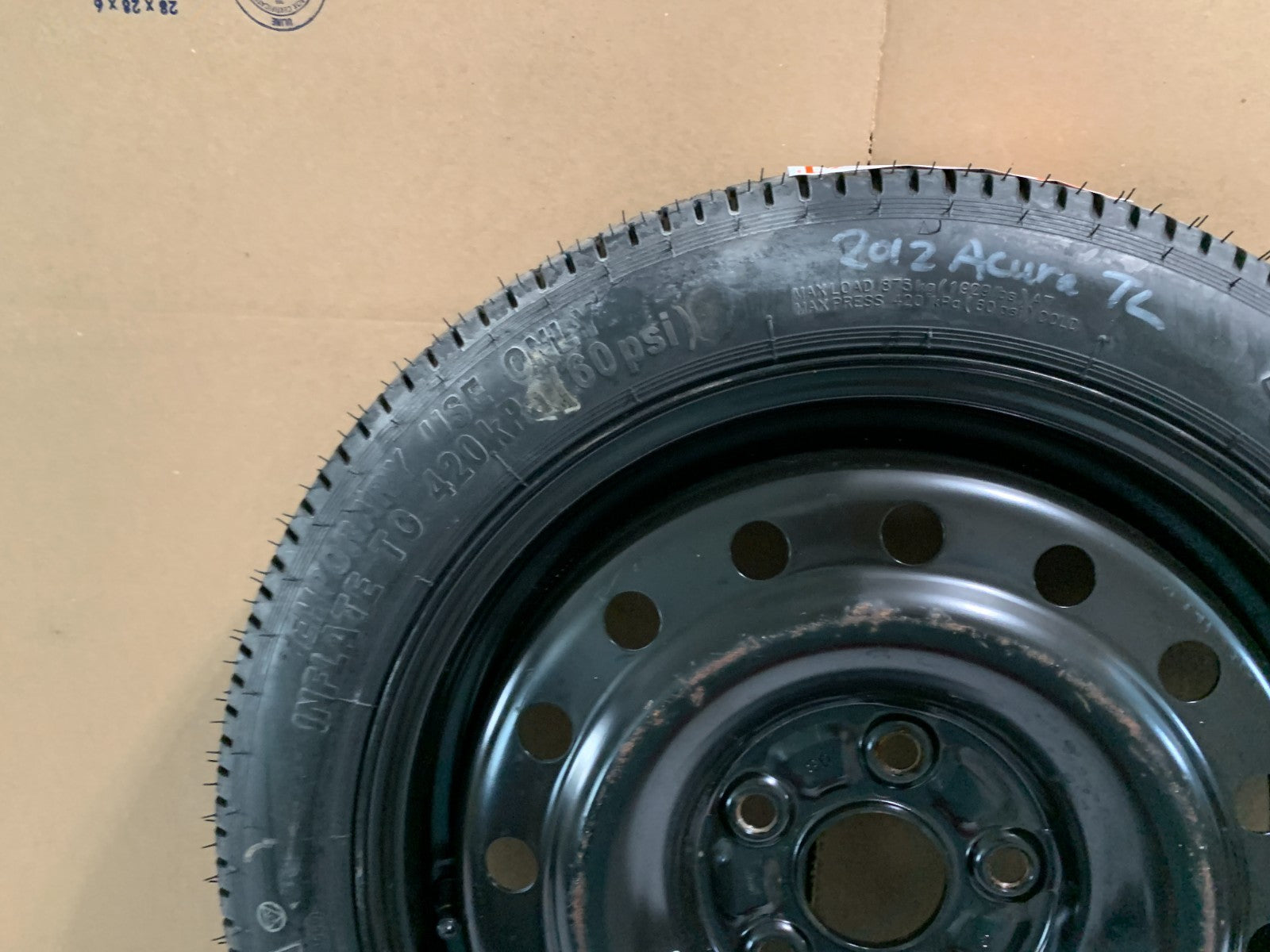 2009-2014 Acura TL 17" Spare Tire Wheel Compact Donut T135/80D17