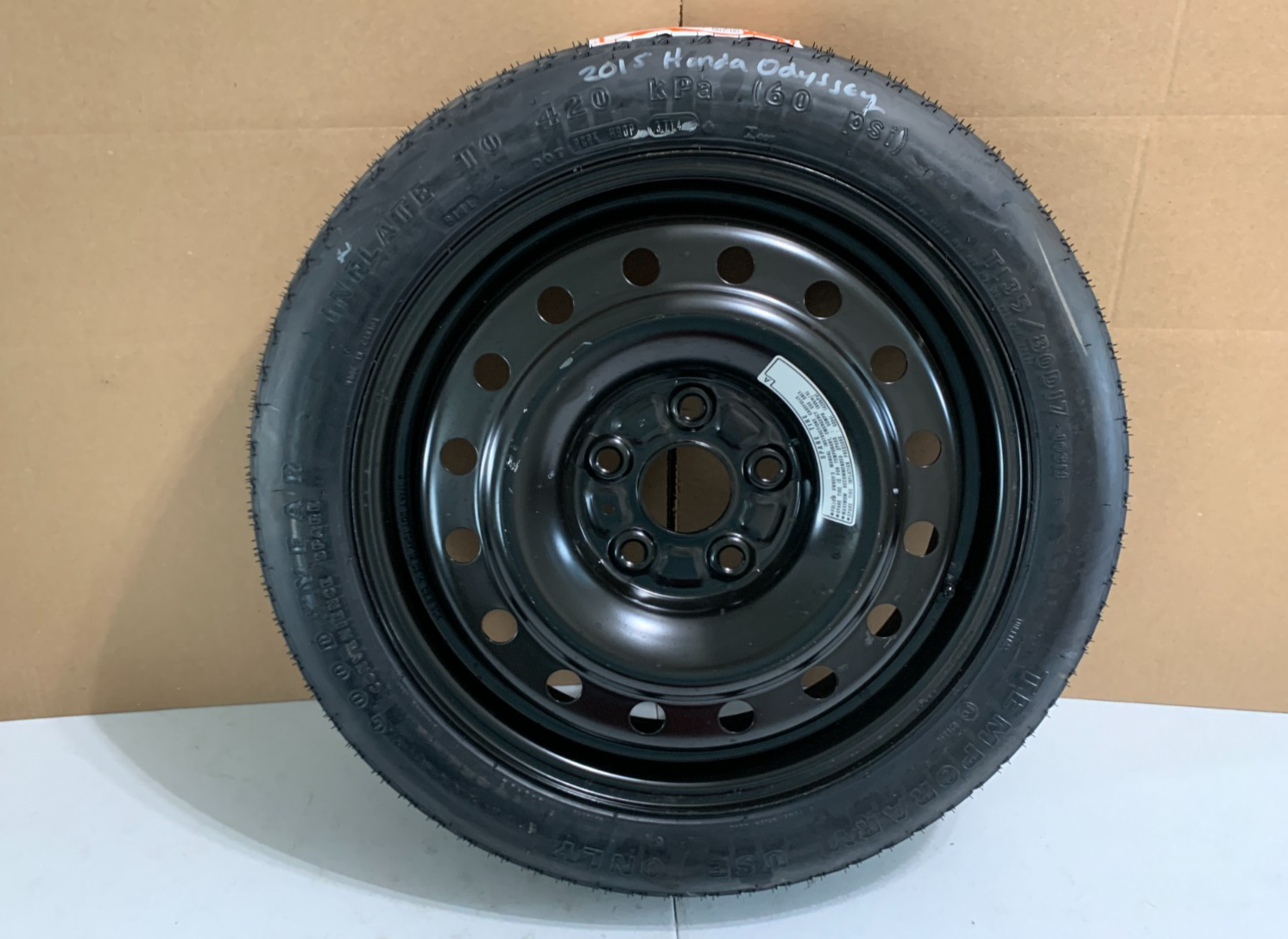 2011-2015 Honda Odyssey 17" Spare Tire Wheel Compact Donut T135/80D17 OEM