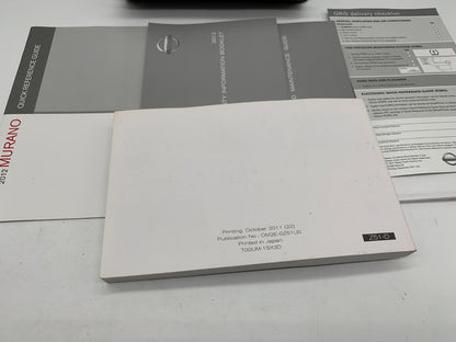 2012 Nissan Murano Owners Manual Set with Case OEM