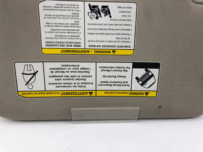 2014-2017 Nissan Rogue Passenger Sun Visor Gray Illuminated OEM B04B50047