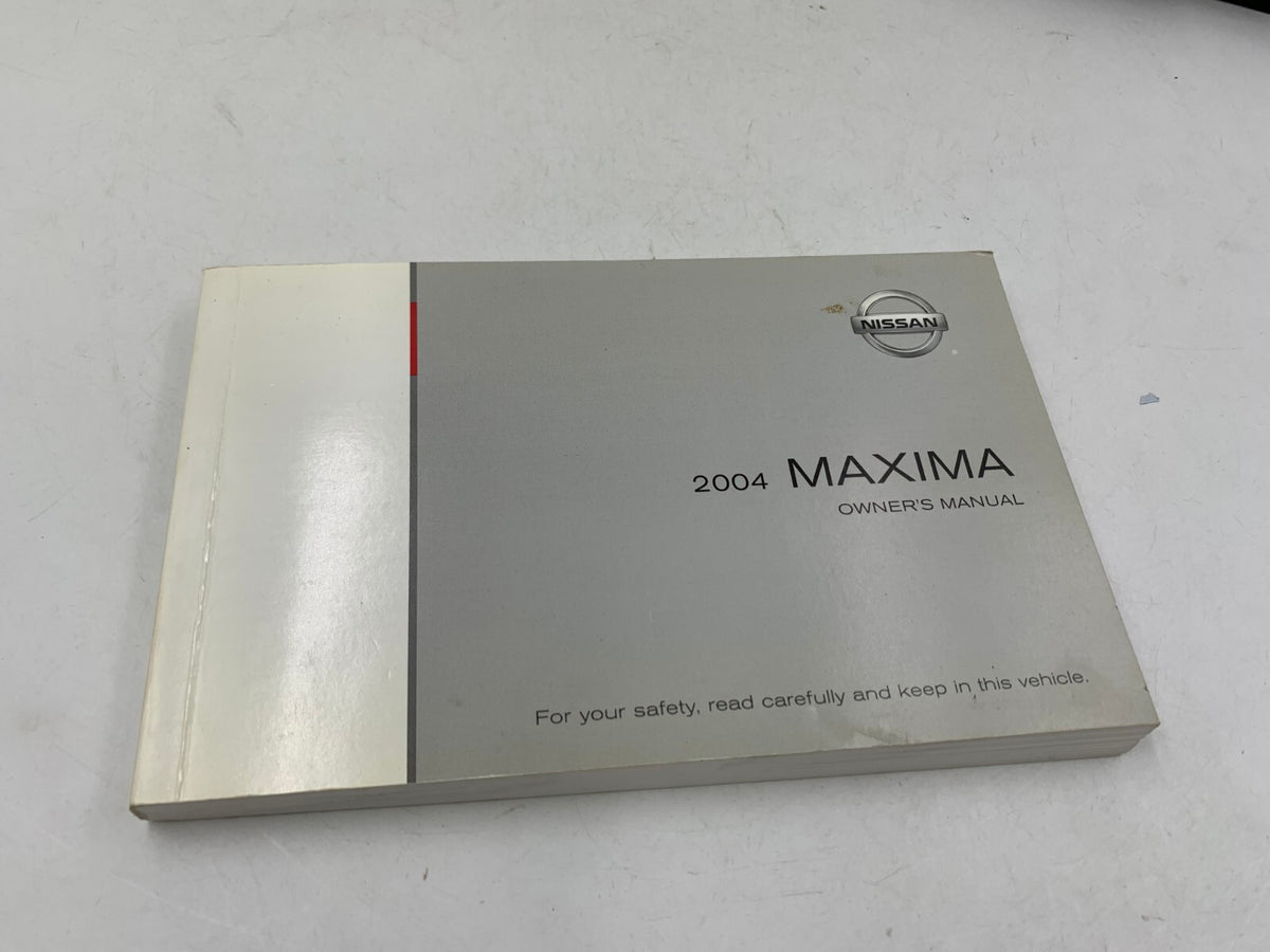 2004 Nissan Maxima Owners Manual Set with Case OEM D01B48005