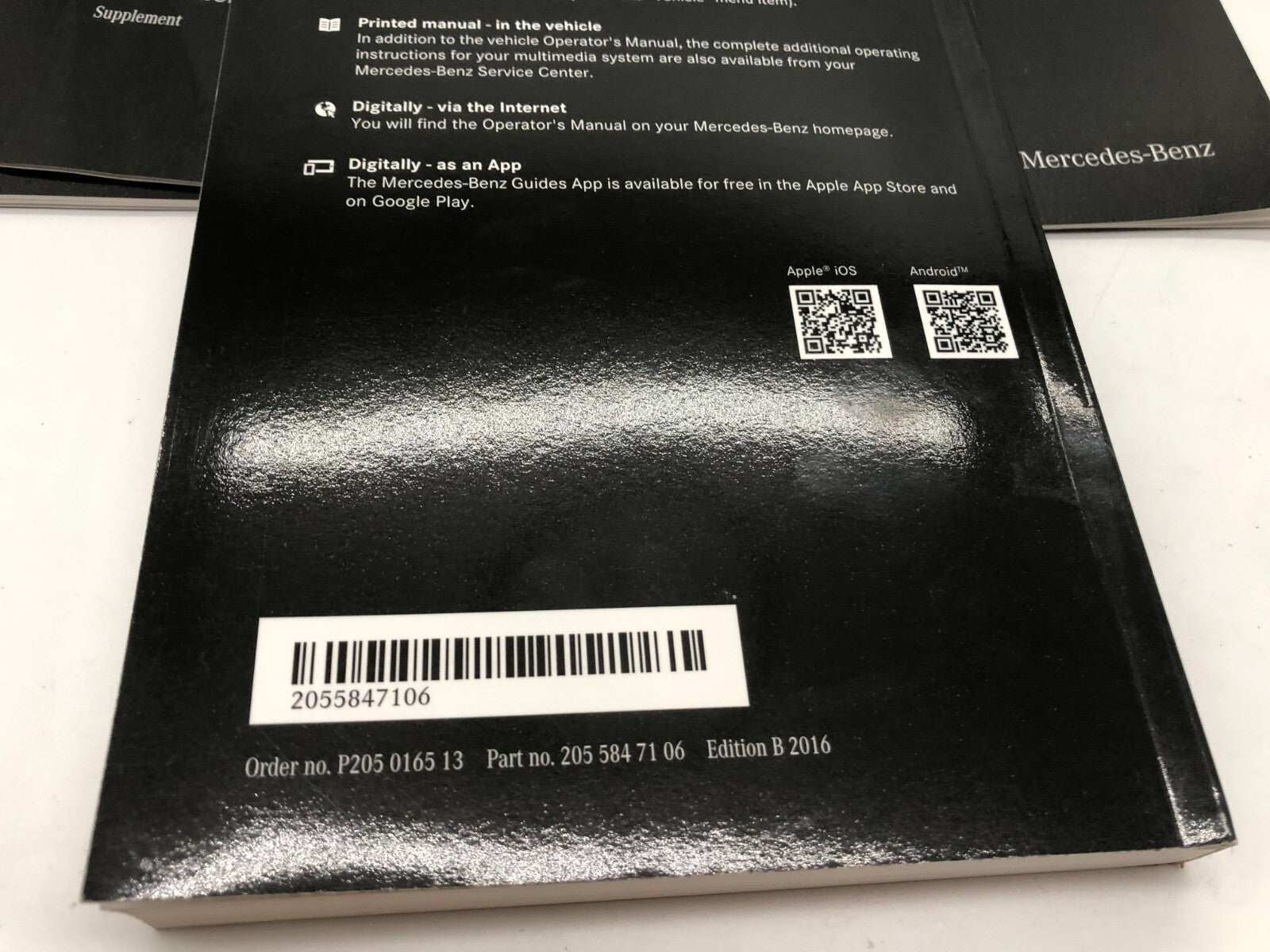 2016-2018 Mercedes-Benz CLass C-Lass Owners Manual Set with Case OEM B04B14051