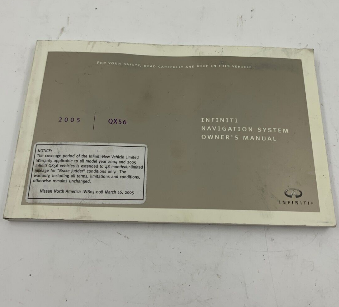 2005 Infiniti QX56 Owners Manual OEM A03B12057