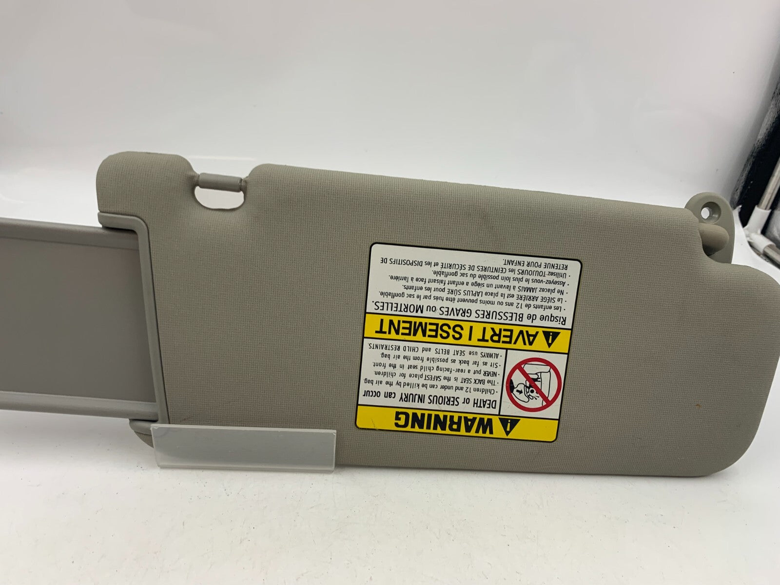 2010-2013 Kia Forte Driver Sun Visor Sunvisor Gray OEM D01B45010