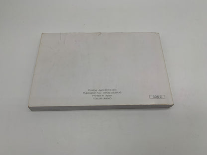 2013 Nissan Rogue Owners Manual Set with Case OEM