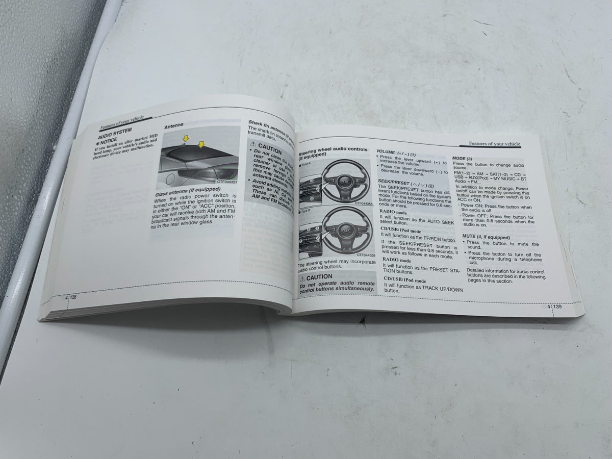 2015 Kia Optima Sedan Owners Manual OEM A04B55005