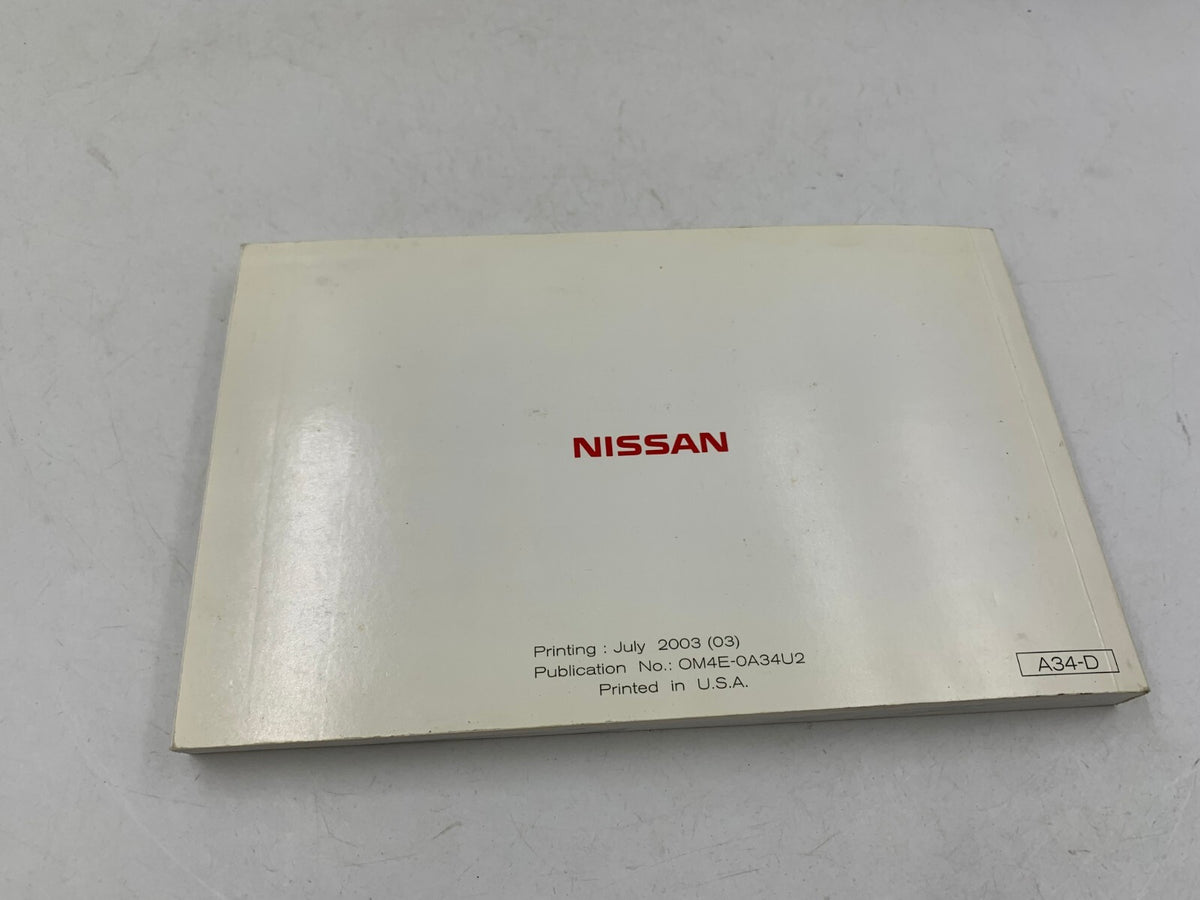 2004 Nissan Maxima Owners Manual Set with Case OEM D01B48005