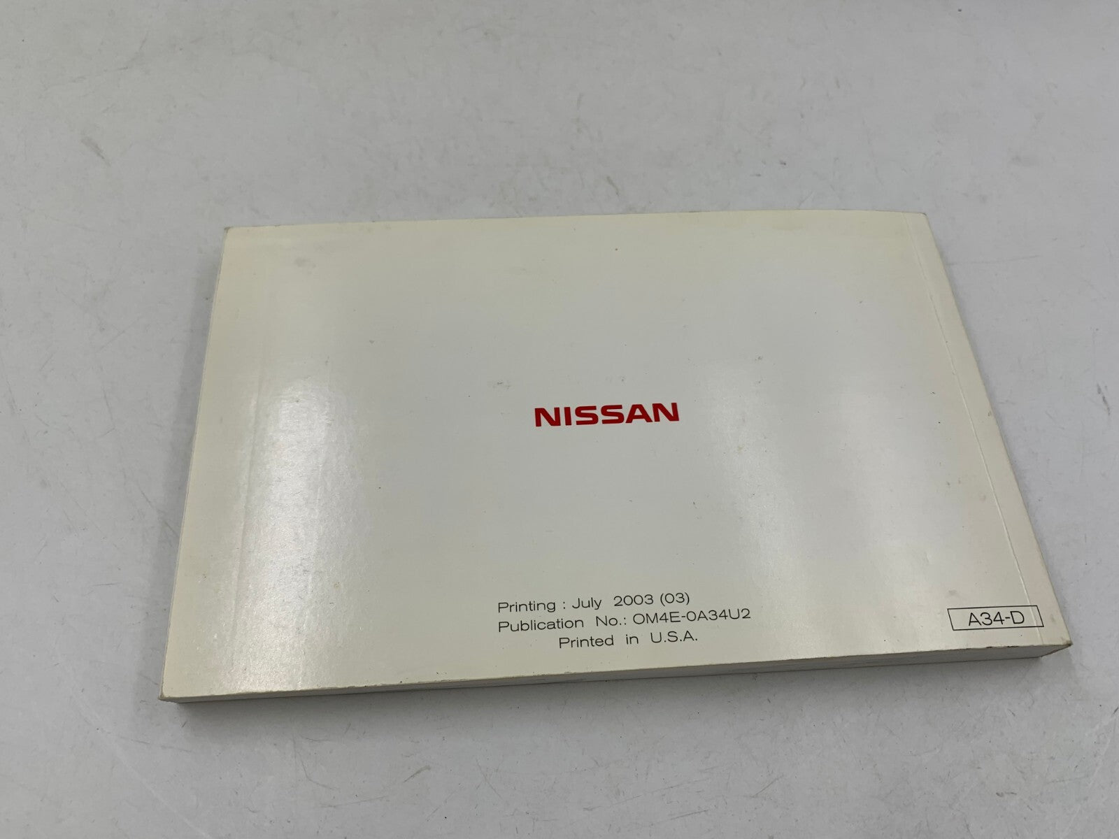 2004 Nissan Maxima Owners Manual Set with Case OEM D01B48005