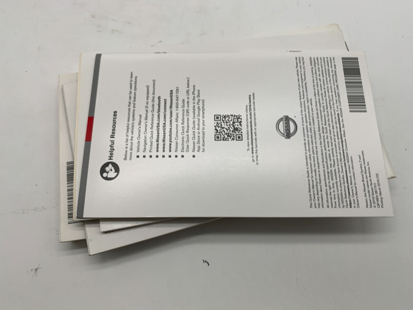 2016 Nissan Sentra Owners Manual Set with Case OEM B04B55052