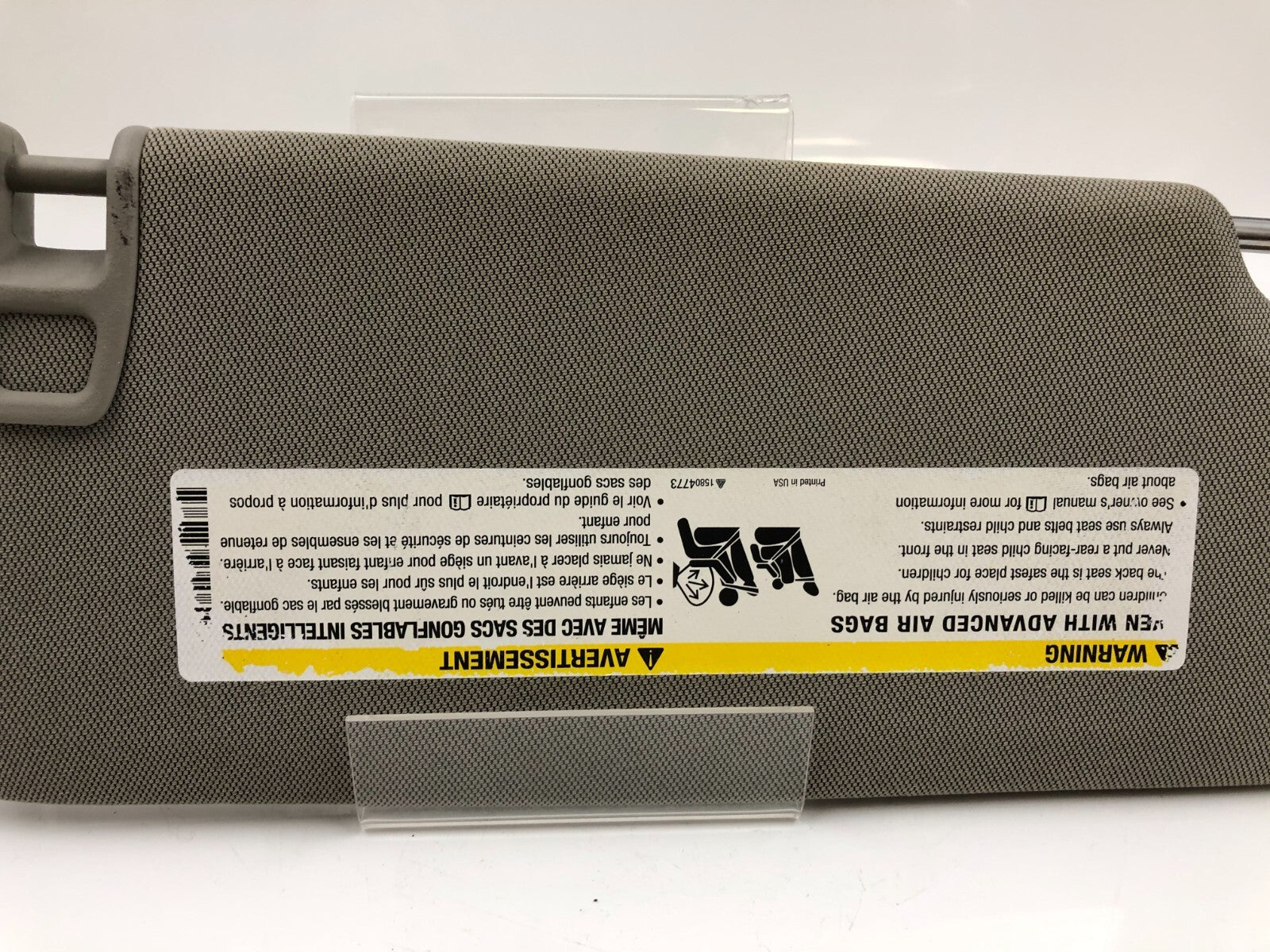 2013 Cadillac ATS Driver Sun Visor Gray Illuminated OEM B03B52082
