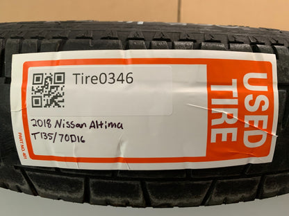 2002-2025 Nissan Altima 16" Spare Tire Wheel Compact Donut T135/70D16