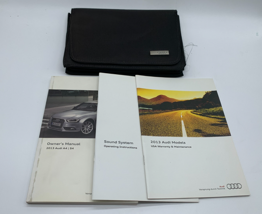 2013 Audi A4 S4 Owners Manual Set with Case OEM D02B65017