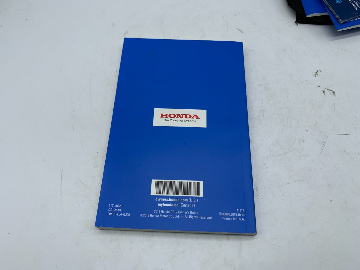 2019 Honda CRV CR-V Owners Manual Set with Case OEM B01B16006