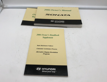 2006 Hyundai Sonata Owners Manual Set OEM A01B38009