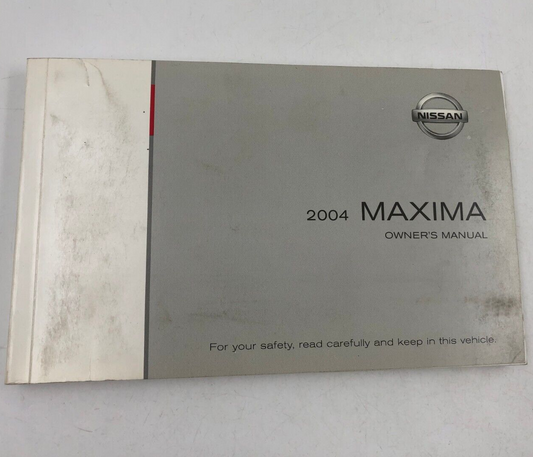 2004 Nissan Maxima Owners Manual OEM B02B06004