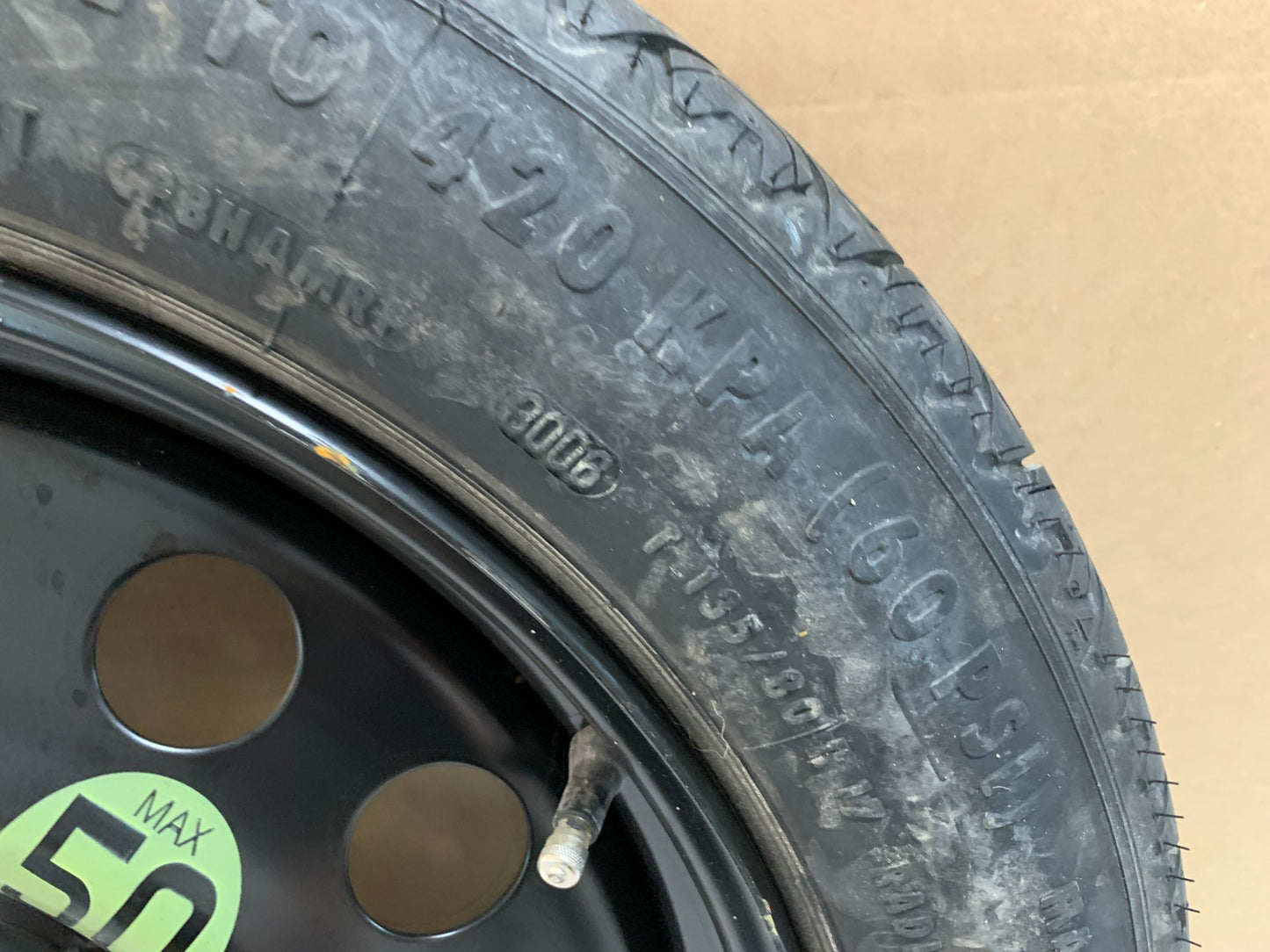 2004-2010 BMW 5 Series E60 17" Spare Tire Compact Donut T135/80R17