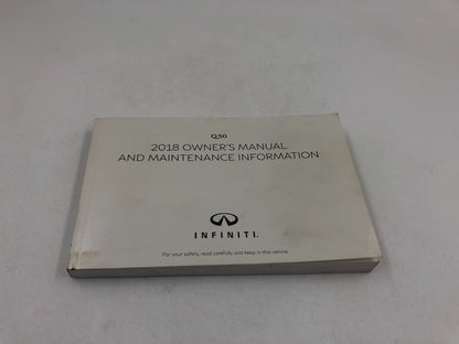 2018 Infiniti Q50 Q 50 Owners Manual Set OEM E02B12043