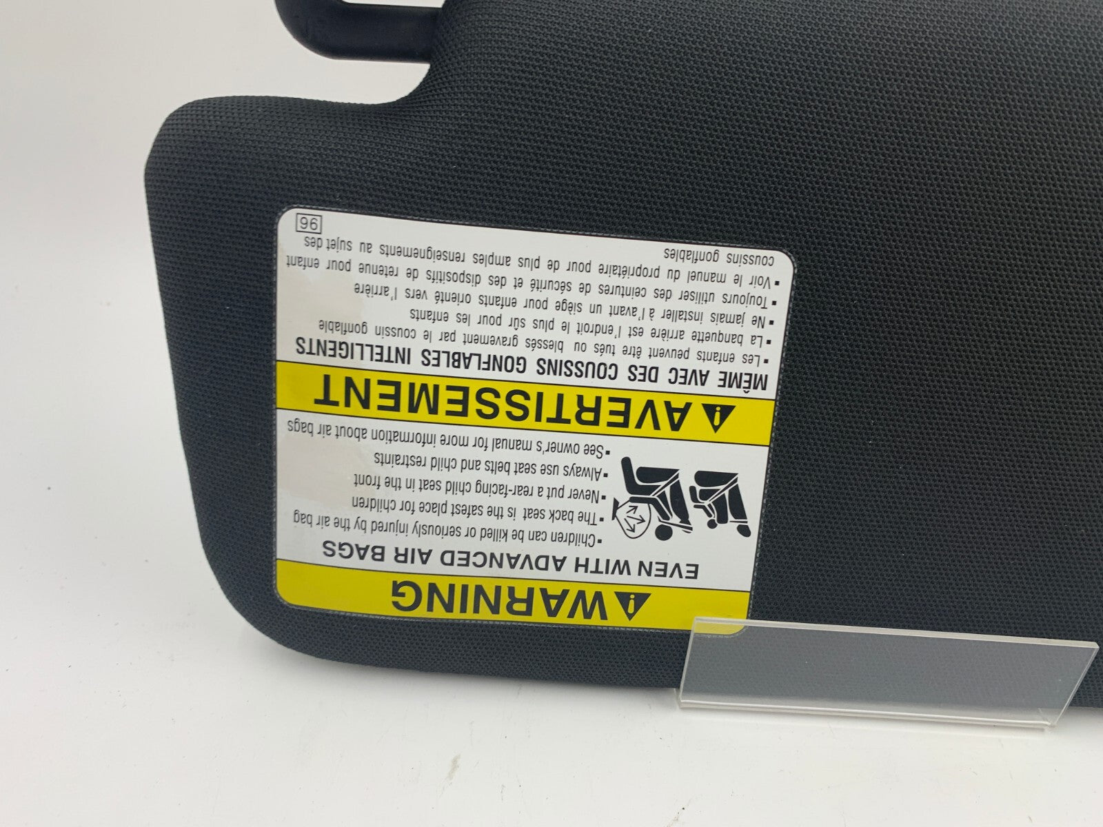 2015-2021 Subaru WRX Passenger Sun Visor Black Illuminated OEM A04B03037