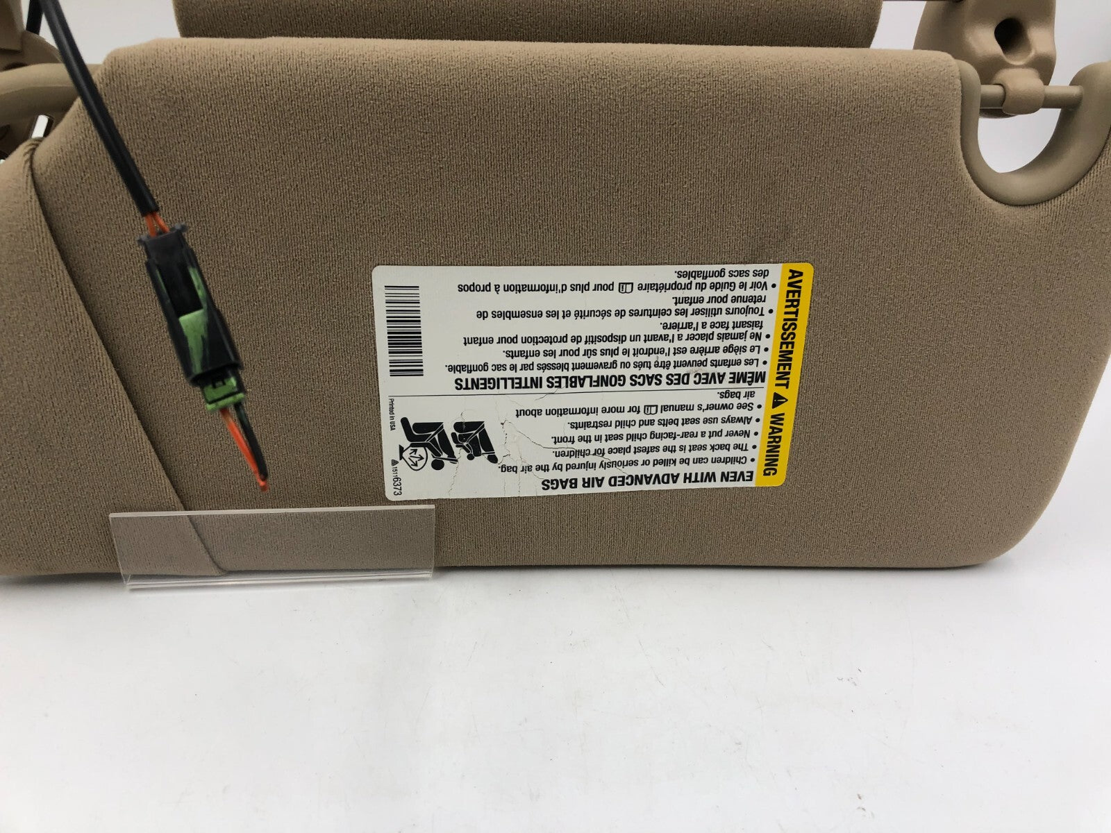 2006-2007 Cadillac DTS Passenger Sun Visor Sand OEM C04B59012
