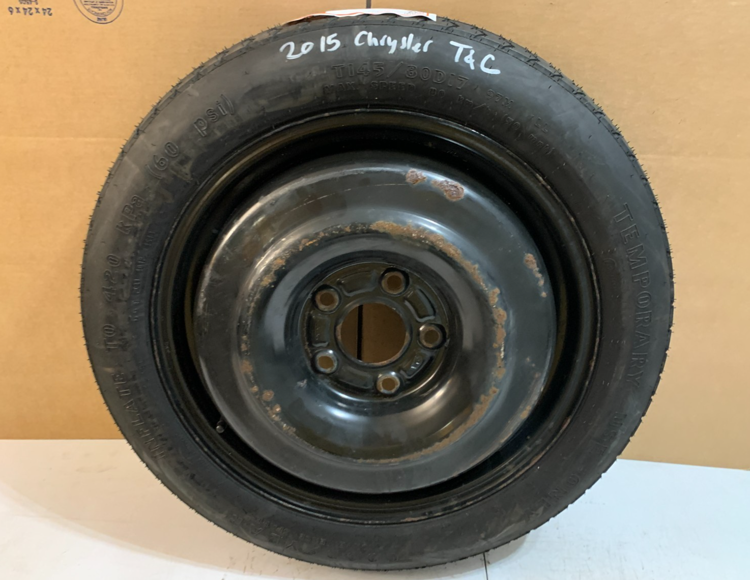 2012-2016 Chrysler Town & Country 17" Spare Tire Compact Donut T145/80D17