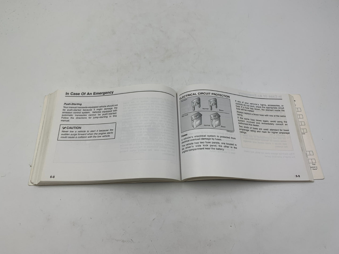 2003 Kia Sedona Owners Manual OEM