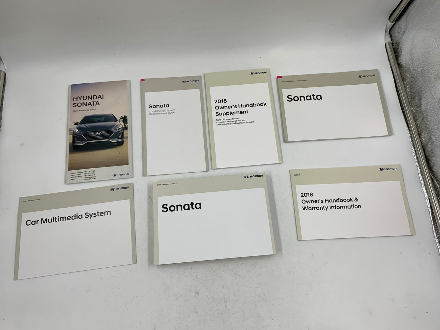 2018 Hyundai Sonata Owners Manual Set with Case OEM A04B42009