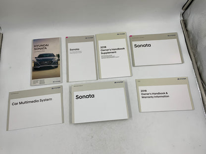 2018 Hyundai Sonata Owners Manual Set with Case OEM A04B42009
